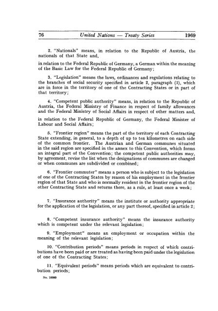 Treaty Series Recueil des Traites - United Nations Treaty Collection