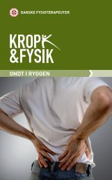 Pjece: Ondt i ryggen - Danske Fysioterapeuter