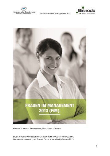 Frauen im Management 2013 - Bisnode Deutschland