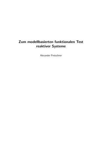 Zum modellbasierten funktionalen Test reaktiver Systeme