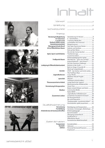 Jahresbericht 2012 - Verein Wiener Jugendzentren