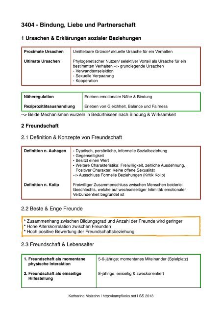3404 - Bindung, Liebe und Partnerschaft - kampfkeks.net