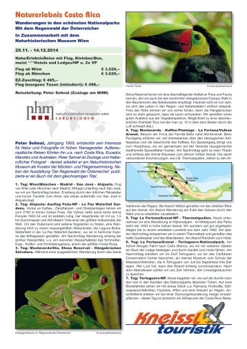 Reiseplan als pdf - Naturhistorisches Museum Wien