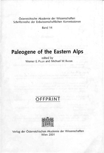 Paleogene of the Eastern Alps - Naturhistorisches Museum Wien