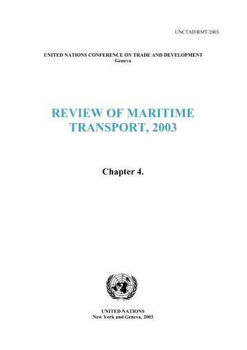 UNCTAD/RMT/2003, Chapter 4