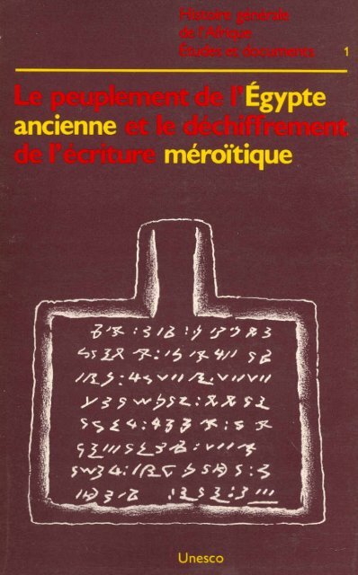 Le Peuplement de l'Egypte ancienne et - unesdoc - Unesco