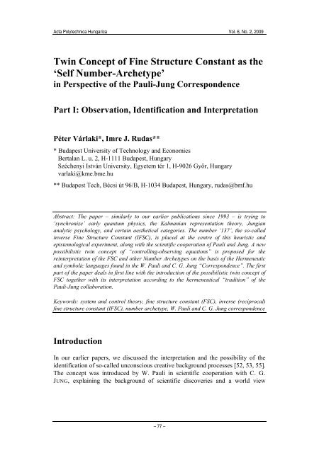 Twin Concept of Fine Structure Constant as the 'Self Number ...