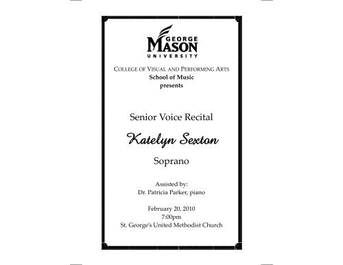 Katelyn Sexton - George Mason University School of Music