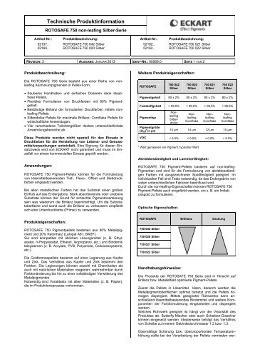 Technische Produktinformation - ECKART Effect Pigments