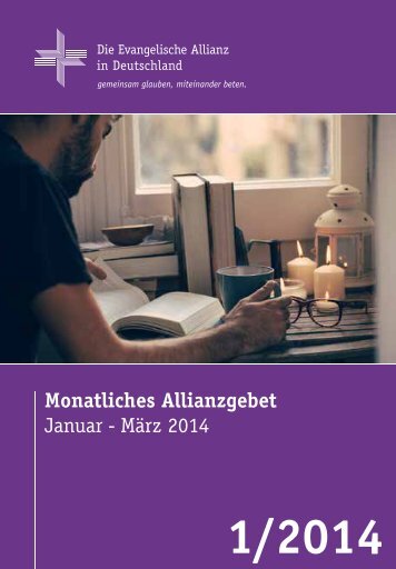 Gebetsheft 1. Quartal 2014 - Deutsche Evangelische Allianz