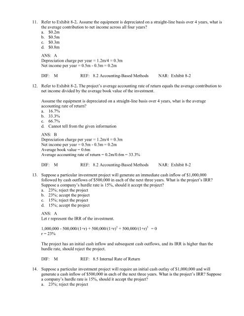 Chapter 8—Capital Budgeting Process and Techniques - Userpage