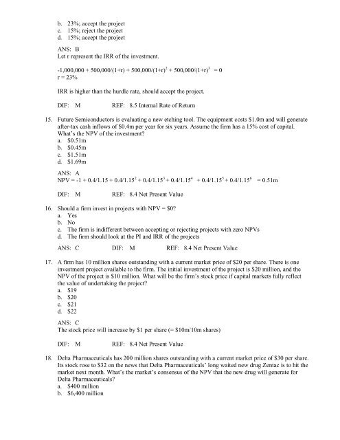 Chapter 8—Capital Budgeting Process and Techniques - Userpage