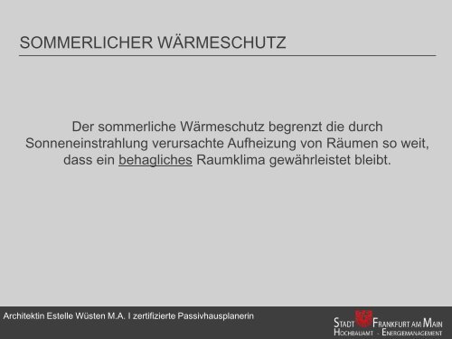 sommerlicher wärmeschutz - Energiemanagement.stadt-frankfurt.de