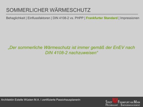 sommerlicher wärmeschutz - Energiemanagement.stadt-frankfurt.de