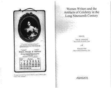 Women Writers and the Artifacts·ofCelebrity in the . Long Nineteenth ...