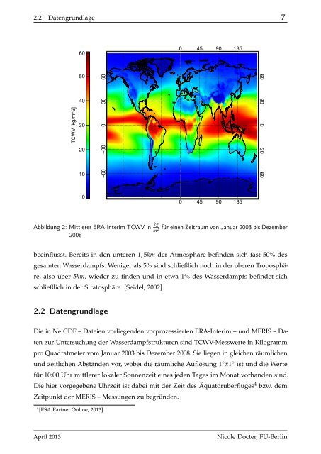 Untersuchung von Wasserdampfstrukturen in ERA-Interim - Userpage