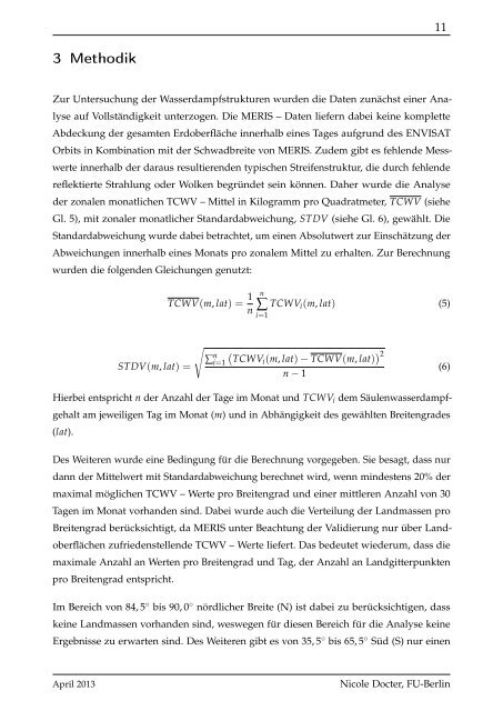 Untersuchung von Wasserdampfstrukturen in ERA-Interim - Userpage