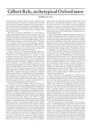 Gilbert Ryle, archetypical Oxford tutor - Personal Pages Index