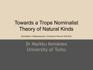 Towards a Trope Nominalist Theory of Natural Kinds Nominalism: A ...