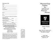 Pharmacology Update for Advanced Practice Nurses - Valparaiso ...