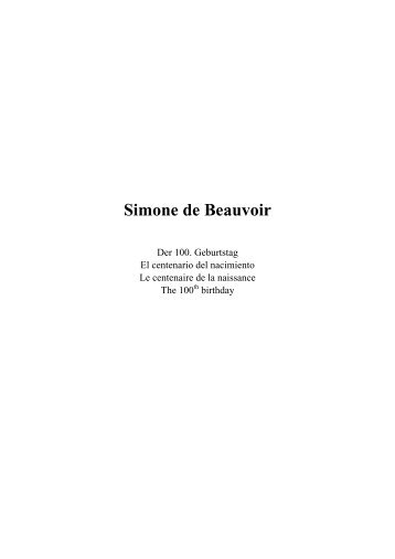 Simone de Beauvoir - Verlag-mainz.de
