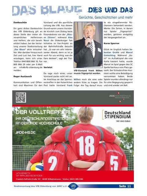 Das Blaue - Saison 2013/2014 #2 - VfB Oldenburg