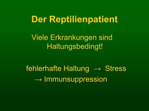 Propädeutik Reptilien und Amphibien - Vetstudy