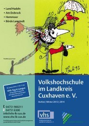 VHS CUX - Volkshochschule im Landkreis Cuxhaven e.V.