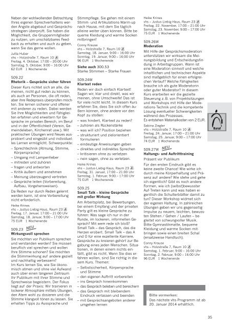 Volkshochschule Darmstadt Programm September ... - VHS Darmstadt