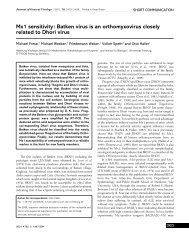 Mx1 sensitivity: Batken virus is an orthomyxovirus closely related to ...