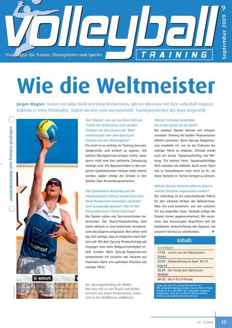 Wie die Weltmeister - Volleyball-Magazin