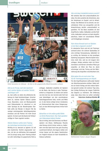 Wie die Weltmeister - Volleyball-Magazin