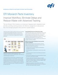 EFI Monarch Parts Inventory