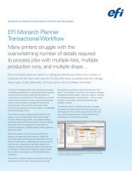 EFI Monarch Planner Transactional Workflow