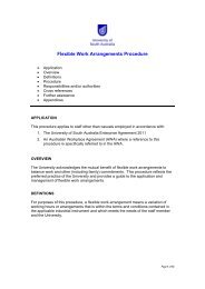 Flexible Work Arrangements Procedure - University of South Australia
