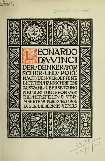 Leonardo da Vinci, der Denker, Forscher und ... - Warburg Institute