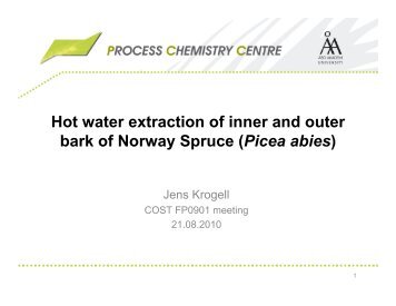 Hot water extraction of hemicelluloses from inner and outer bark of ...