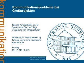 Kommunikationsprobleme bei Großprojekten - Akademie für ...