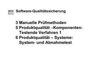 Prüfmethoden und Produktqualität