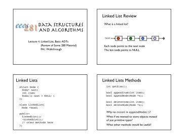 Linked-list, Stacks and Queues, PA1 walkthrough