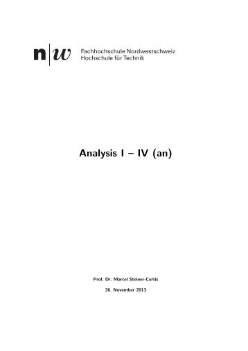 Analysis I - IV - Fachhochschule Nordwestschweiz