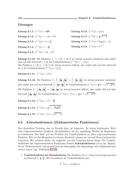 Analysis I - IV - Fachhochschule Nordwestschweiz