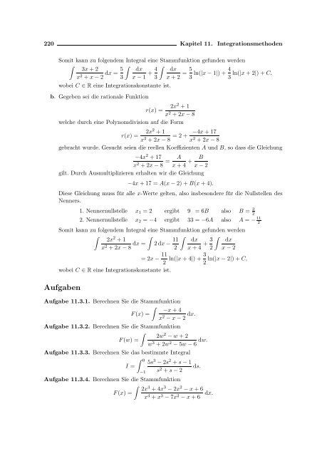 Analysis I - IV - Fachhochschule Nordwestschweiz