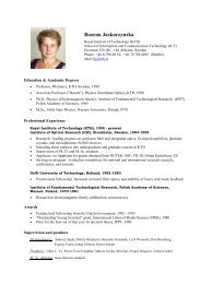 CV 2 pages - KTH