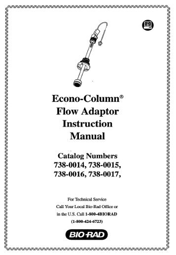 BioRad Column Flow Adaptor Manual