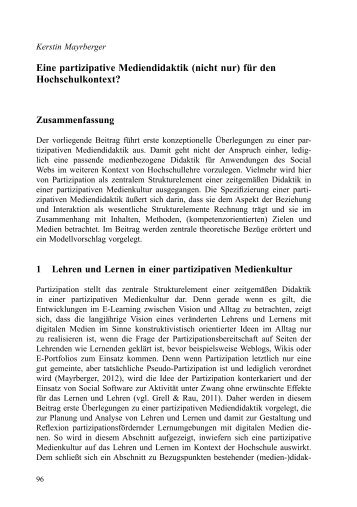 Eine partizipative Mediendidaktik (nicht nur) für den ...