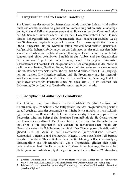 Biologielernen mit Interaktiven Lerneinheiten (BIL) - Goethe ...