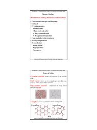 Chapter #3 -- The Structure of Crystalline Solids