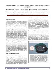 Diamondiferous Eclogite Dissections