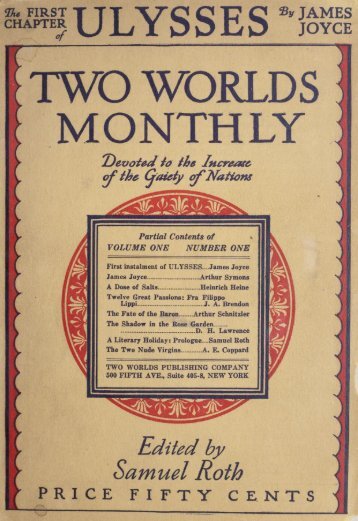 Two Worlds Monthly, Volume One, Issue One